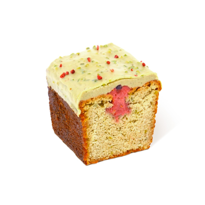 Cake pistache & framboise, sans gluten