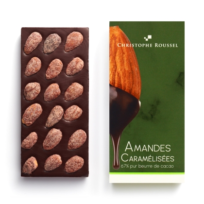 Tablette de chocolat 67% aux Amandes 