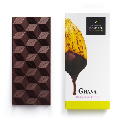 Tablette de chocolat premium Ghana 68%