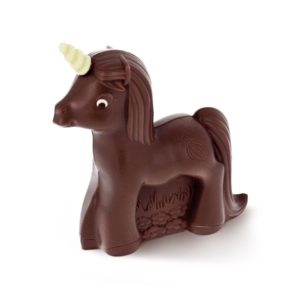 Licorne en chocolat noir