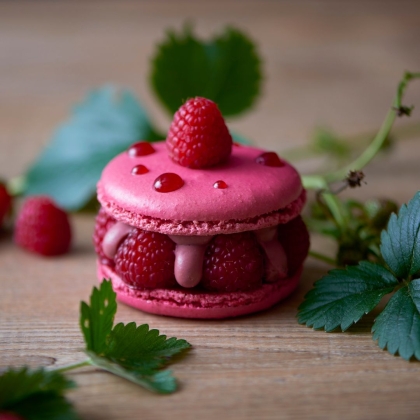 LE MACARON DESSERT AUX FRAMBOISES TULAMEEN
