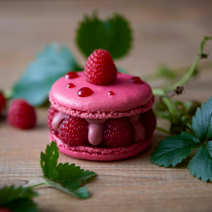 LE MACARON DESSERT AUX FRAMBOISES TULAMEEN 