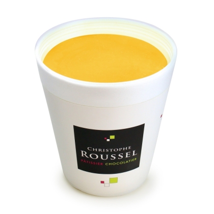 Passionfruit and mango sorbet