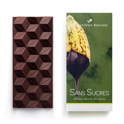 Tablette de chocolat noir 65% sans sucres